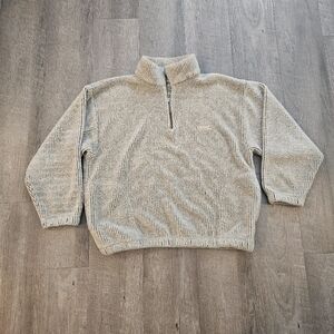 Vintage Kanata 1/4 Zip Pullover Fleece Men's Sweater Sz XL Beige Pockets Canada